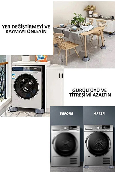 adornazzle 4 Pieces Dishwasher Washing Machine Refrigerator Legs, Riser Base, Washing Machine Compatible