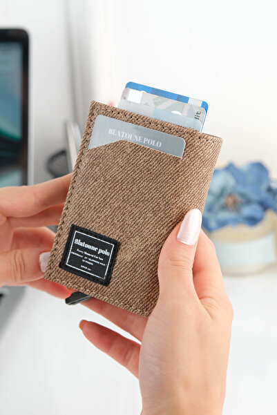 Blatoune Polo Unisex Denim Leather Wallet – Premium Quality Aluminum Mechanism, Card Holder for Women & Men