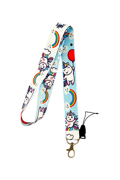 PABALAS Θήκη για κάρτα με μοτίβο μονόκερου με κορδόνι για τον λαιμό