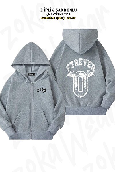 ZOKAWEAR Унісекс Avenged Sevenfold Forever з принтом Oversize з принтом на спині, на блискавці, з капюшоном