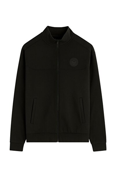 TOMMY LIFE Men's Waiter Jacket College Collar Black Men's Jacket Sweatshirt