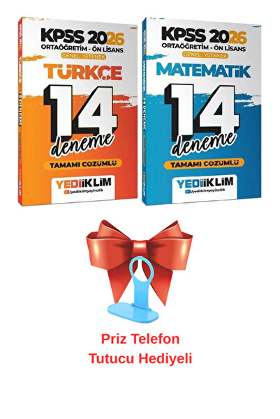 Yediiklim Yayınları 2026 KPSS Lise Önlisans Türkçe Matematik 28 Deneme 2’li S...