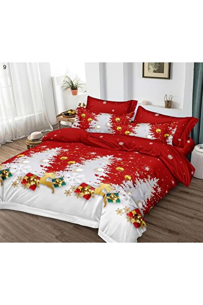 OEM Double Bed Linen, Finet Fabric, 6 Pieces - Christmas Print