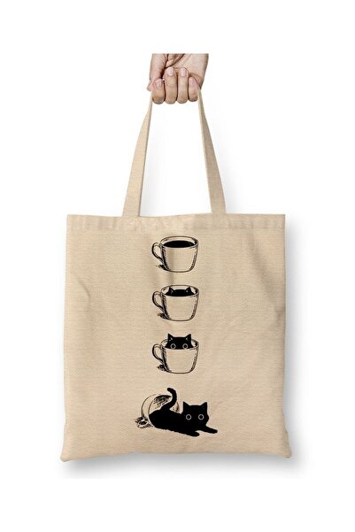 Toyaso Τσάντα αγορών με μακρύ χερούλι, τσάντα παραλίας με θέμα το φλιτζάνι κα...