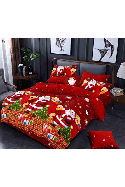 OEM Double Bed Linen, Finet Fabric, 6 Pieces - Christmas Print