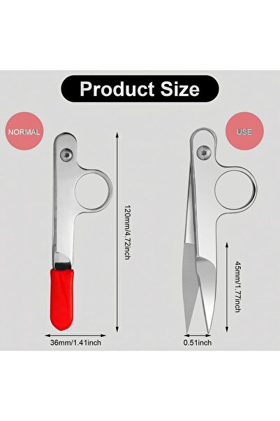 KASTWAVE 2 Pcs Precision Sewing Scissors Mini Thread Snips with Protective Rubber Sleeve