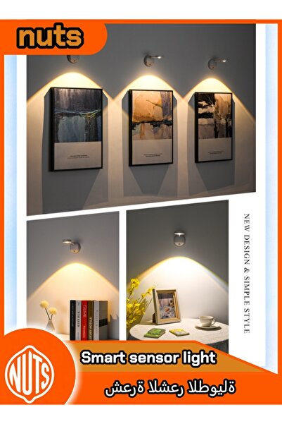 me-nimal Rechargeable Motion Sensor Night Light: Dimmable, 3 Colors, 360° Rotation for Wall/Stairs/Closet