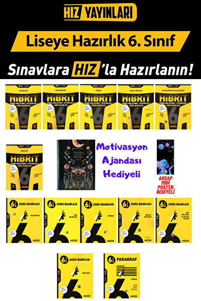 Fenomen Yayıncılık Hız Yayınları 6.sınıf Tüm Dersler Konu Anlatımlı Soru Seti...
