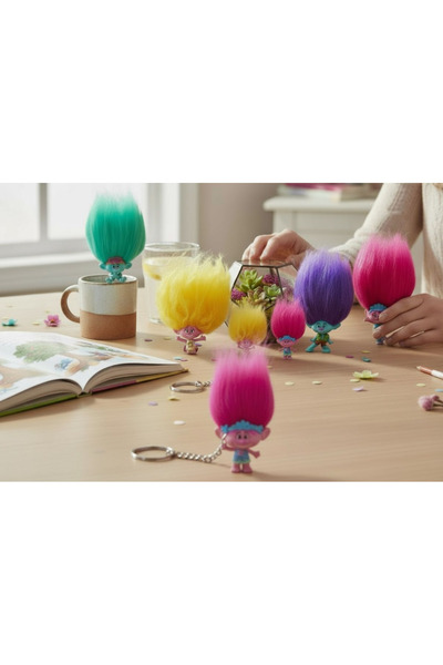 mattel Trolls Band Together Sürpriz Figür - 1 adet çantaya takılabilen sürpri...