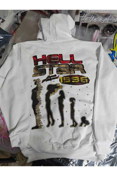 Kalic Studio H.Starr unisex supradimensionat swea tricou alb