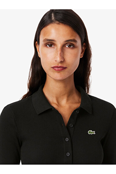 Lacoste Slim Fit L.12.D Ribbed Cotton Polo Shirt
