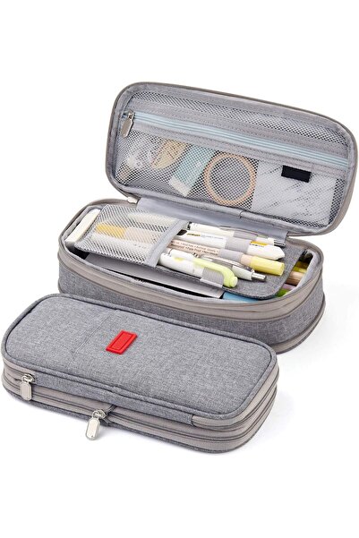 KASTWAVE Large Capacity Pencil Case, Cosmetic Bag, Large Capacity, Storage Bag With Zipper, Suitable