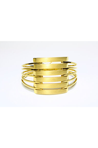 REDMOON GOLD 14 Ayar Altın 6 Sıralı Kaburga Kelepçe Bilezik 21.90 GR