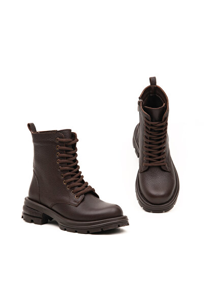 Bulls & Gulls Γυναικείες μπότες με χοντρή σόλα από γνήσιο δέρμα