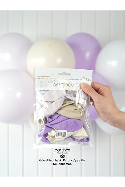 partince 12 Adet Standart Boy 12'' Karışık Renk Balonlar