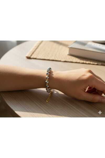 Ralp Moda Silver Color Crystal Glass Bracelet