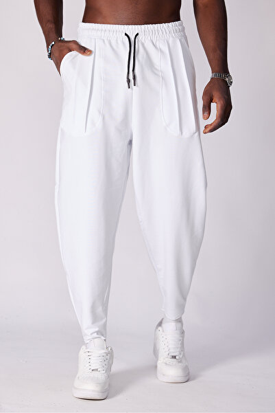 Superbluemexico Unisex Jacquard Patterned Baguette Pants