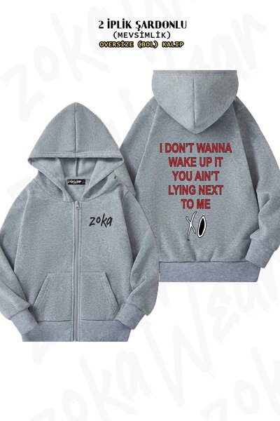 ZOKAWEAR Unisex the Weeknd Xo Printed Oversized Back Printed Zippered Hooded ...