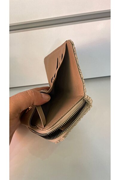 BLACK Wicker and Knitted Women's Wallet