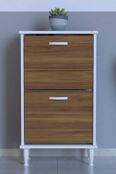 Lina Vella Home Doruk Kapı Önü 52 x 90 x 26 cm’ lik 2 Düşer Kapak 4 Göz Bölme...