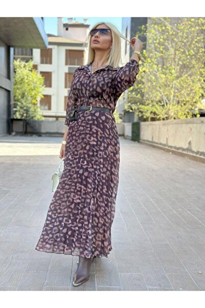 Kokoşum Butik 080721 Set cămașă și fustă cu model Prune