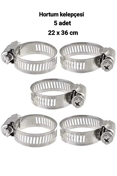 ÇEÇEN HOME 5 komada metalnih podesivih stezaljki za crevo 22 x 36 cm