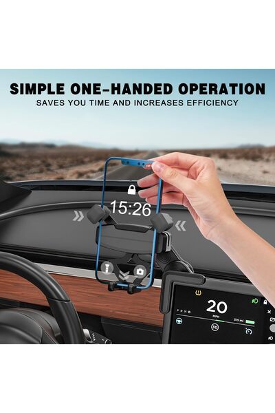 KASTWAVE Tesla Phone Mount, Car Phone Holder Compatible with Model 3/Y, 360° Adjustable