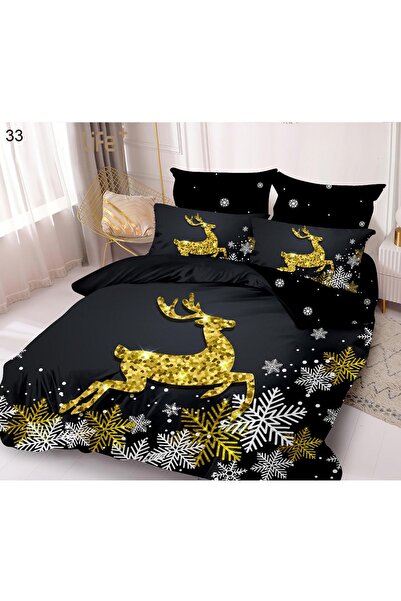 OEM Double Bed Linen, Finet Fabric, 6 Pieces - Christmas Print