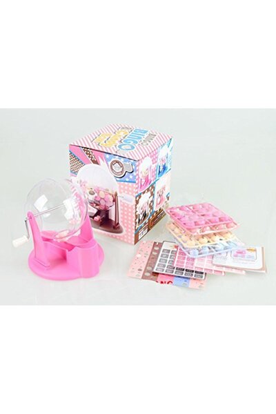 My Party Suppliers مجموعة تامبولا لعبة حلوى بينجو مع موزع (وردي)