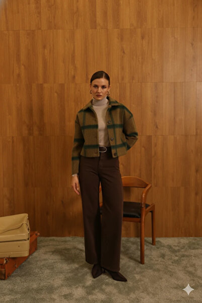 cemo Women's Striped Knitted Cardigan Jacket Buttoned Winter Thick Badi Jacket