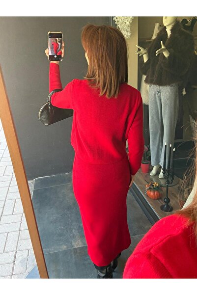 Butik Bizimlesin Tria Etek&Hırka Triko Takım