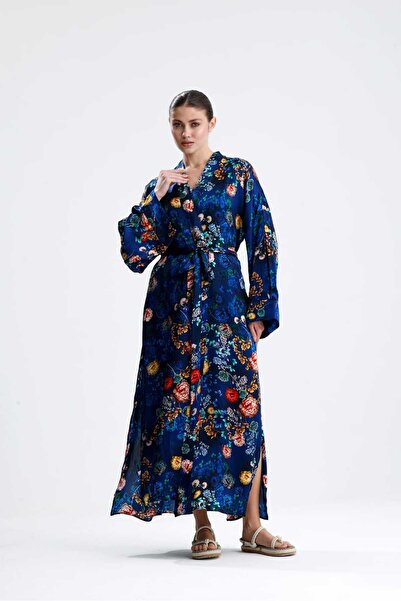 SİLKWORM LİFE 100% Mulberry Silk Long Kimono Robe (140 cm) – Gift Boxed