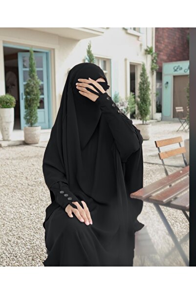 FLORA TEKSTİL 2Lİ TAKIM KALİTELİ TESETTÜR ÇARŞAF ELBİSE -ELBİSE VE SUFLE