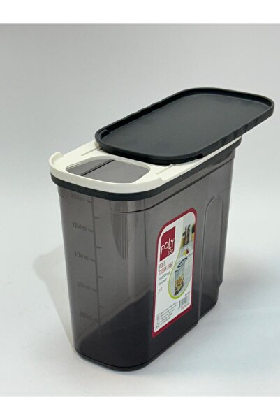 Living 3-liter black and gray plastic storage box