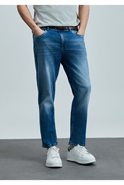 Lufian 111200204 Orlando Smart Jean Men's Trousers Slim Fit Men's Jeans Blue