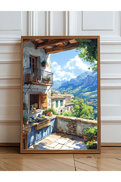 Tuba Decor Tablo dintr-o singură bucată cu rame din lemn pentru sufragerie, s...