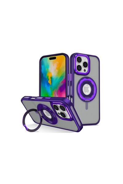 ceppark غطاء Joko iPhone 16 Pro Max Banza Magsafe مع حامل - أرجواني داكن