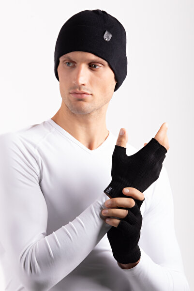 OIL COMPANY Unisex Yumuşak Kumaş Esnek Yüksek Aktivasyon İçin Kesik Parmaklı Eldiven