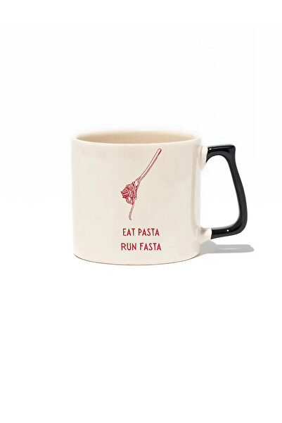 baskigo.com Eat Pasta Run Fasta Luxury Mug - Gift Ceramic Mug