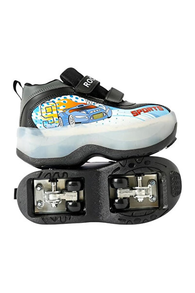 Fitness World Children's roller skates with foldable wheels for dual use (walking and skating)