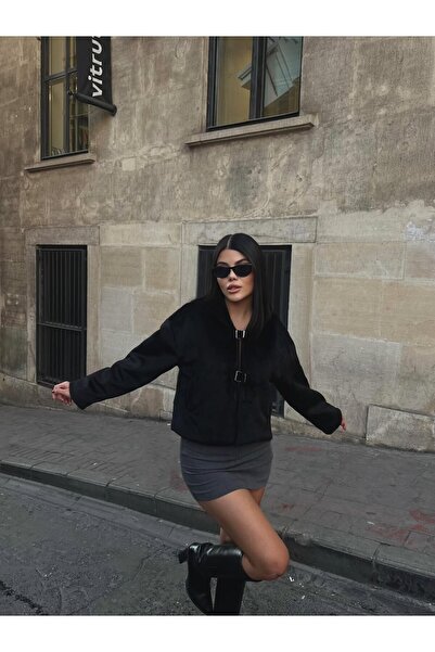 cemo Hooded Belt Buttoned Cashemere Jacket