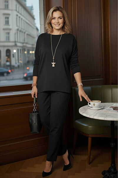 Nevin Kaya Moda Black Lucky Pants Blouse Set