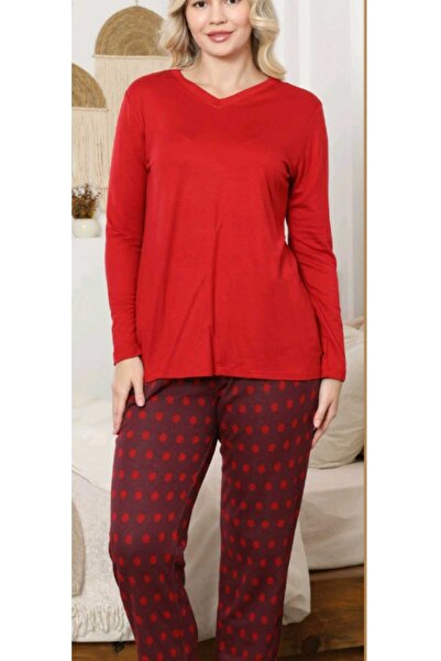 LİMİSSİ Jacquard V-Neck Pajama Set 26603