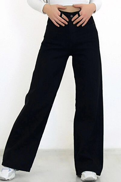 WODDİ Morena Rose Pantaloni de damă cu talie înaltă, blugi palazzo, blugi lar...