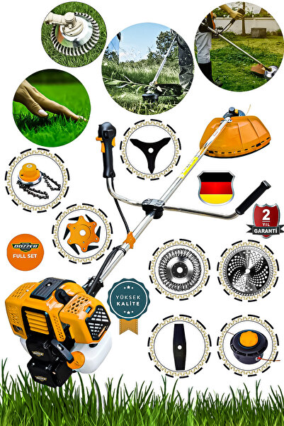 DOZZER Yan Tırpan 8 İn 1 FULL Set Hediyeli Benzinli Motorlu Ot Çalı Çim Biçme...