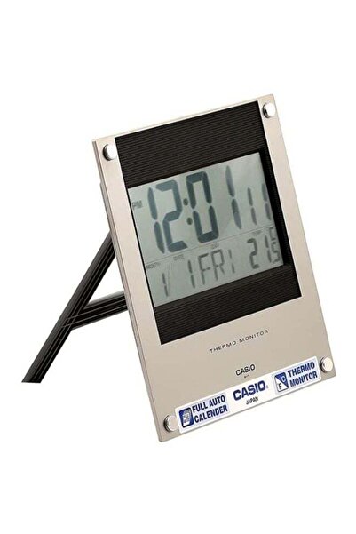 Casio Square Shaped Digital Wall Clock Grey/Black 236x221x25mm