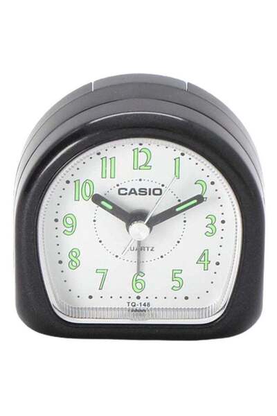 Casio Analog Alarm Desk Clock Black/Green/White