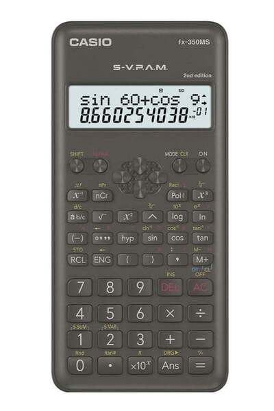 Casio Fx350Ms-2 Non-Programmable Scientific Calculator, 2nd Edition Black