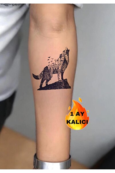 Mecit Tuhafiye 1 AY KALICI KURT KUŞ KOL BİLEK İÇİN GEÇİCİ DÖVME