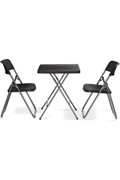 JollyMag Sada nábytku, skládací stůl a 2 židle, na zahradu, kempování nebo rybaření, JollyMag, SC07